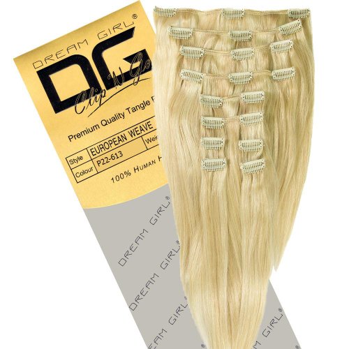 Dream Girl 14 inch Colour 22/613 Clip On Hair Extensions