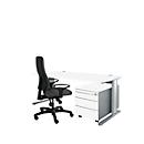 Schäfer Shop Pure Planova Basic Schreibtisch und Rollcontainer 1233, weiß/weißalu 2