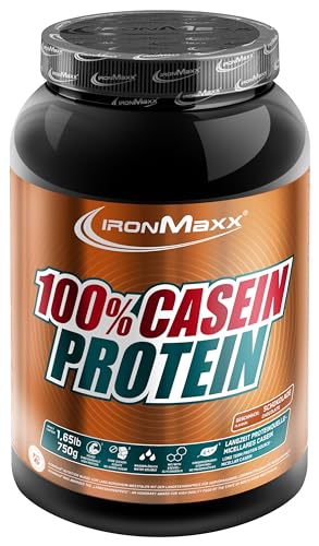 IronMaxx 100% Casein Proteinpulver - Schokolade 750g Dose | wasserlösliches Eiweißpulver für eine langfristige Proteinversorgung und Sättigung | High-Protein-Powder ohne Zuckerzusatz