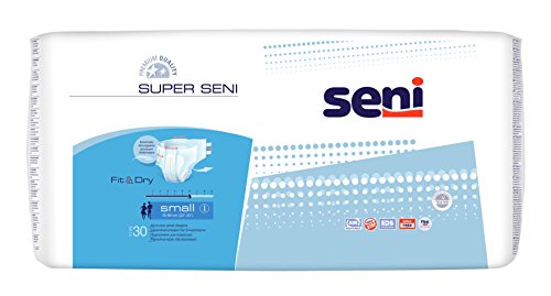 Super Seni Inkontinenz Windel für Erwachsene Gr. S-XL (60 Stück Small)