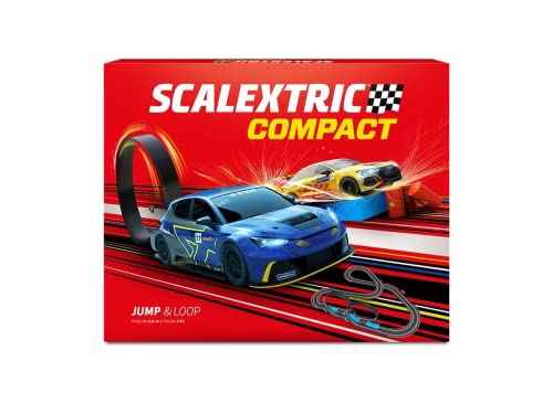 Scalextric - COMPACT Circuit - Komplette Rennstrecke - 2 Autos und 2 Controller 1:43 (Jump & Loop)