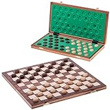 Square - Damespiel - 100 Feld - Dame Set aus Holz - Brett 40 x 40 cm