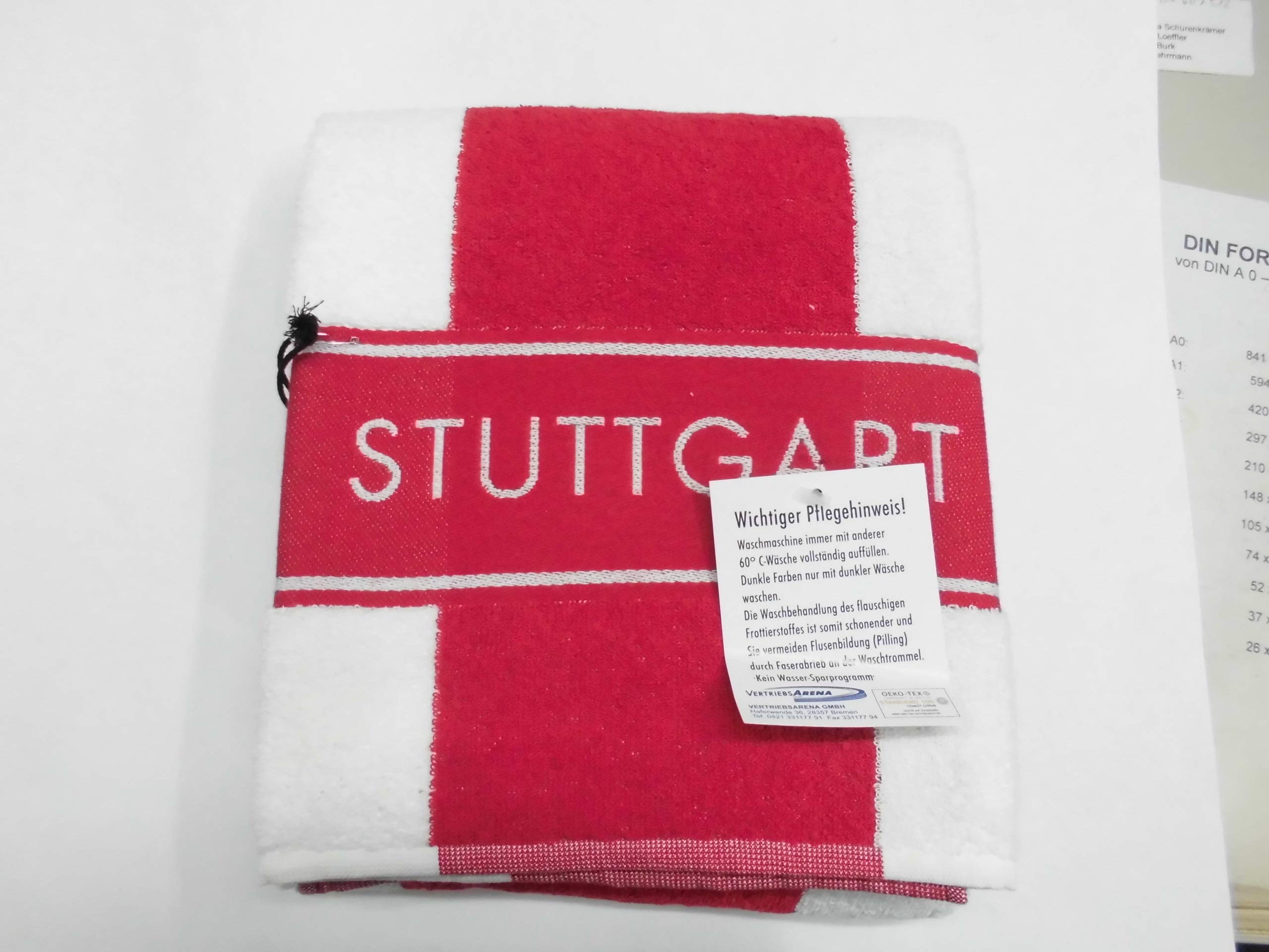 VfB Stuttgart Badetuch Blockstreifen 70 x 180 cm
