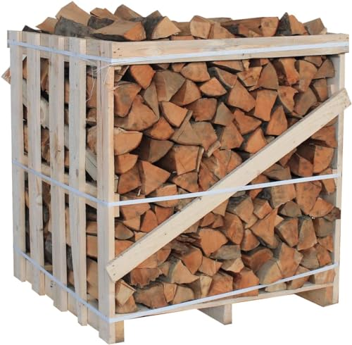 JSM-Brennholz Brennholz Buche - Scheitänge 25cm / 33 cm - 1,6 SRM/ 1RM - 1 Palette - für Kamin, Ofen, Grill, Smoker (Scheitlänge 25 cm)