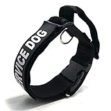 Pet Online Hundehalsband nylon verstellbare weiche, bequeme Tragen mit Griff Halsband, schwarz, S: 2,5*22-25 cm