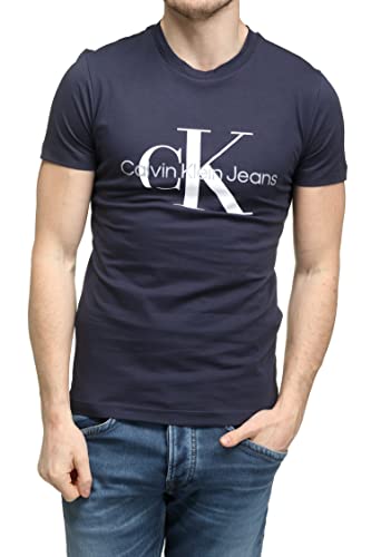 Calvin Klein Jeans Herren Core Monogram Slim Tee T-Shirt, Nachthimmel, S