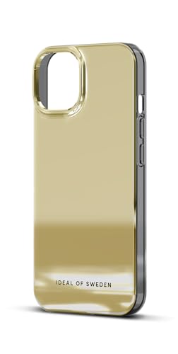 IDEAL OF SWEDEN Durchsichtige Handyhülle mit erhöhten Kanten und Nicht vergilbenden Materialien, fallgetesteter Schutz mit Spiegel Finish, kompatibel mit iPhone 13 und iPhone 14 (Gold Mirror)