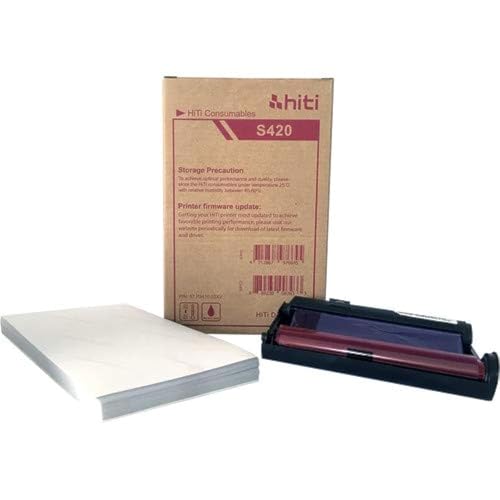 HiTi S420 Papier und Farbband für 50 4x6 Drucke 87.P3410.03BV für Drucker S420