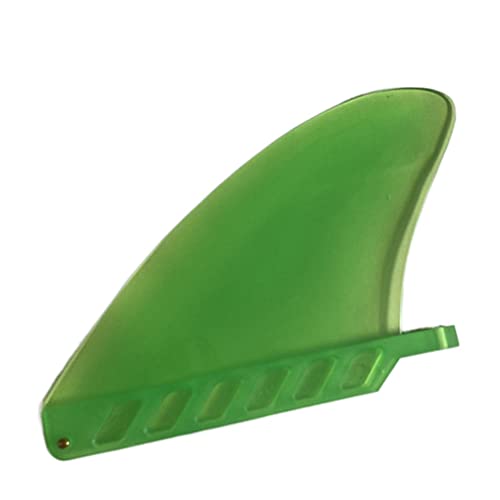 soonbuy Surf Flossen, 4,6 Zoll Soft Fin mit Schraube, Soft Flex Center Fin, White Water Fin Safety Flex Soft Replacement for Longboard SUP Stand Up Paddleboard green