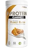 Vegan Protein - V-PROTEIN - Cremig Leckeres Veganes Proteinpulver - 1 kg ERDNUSSBUTTER