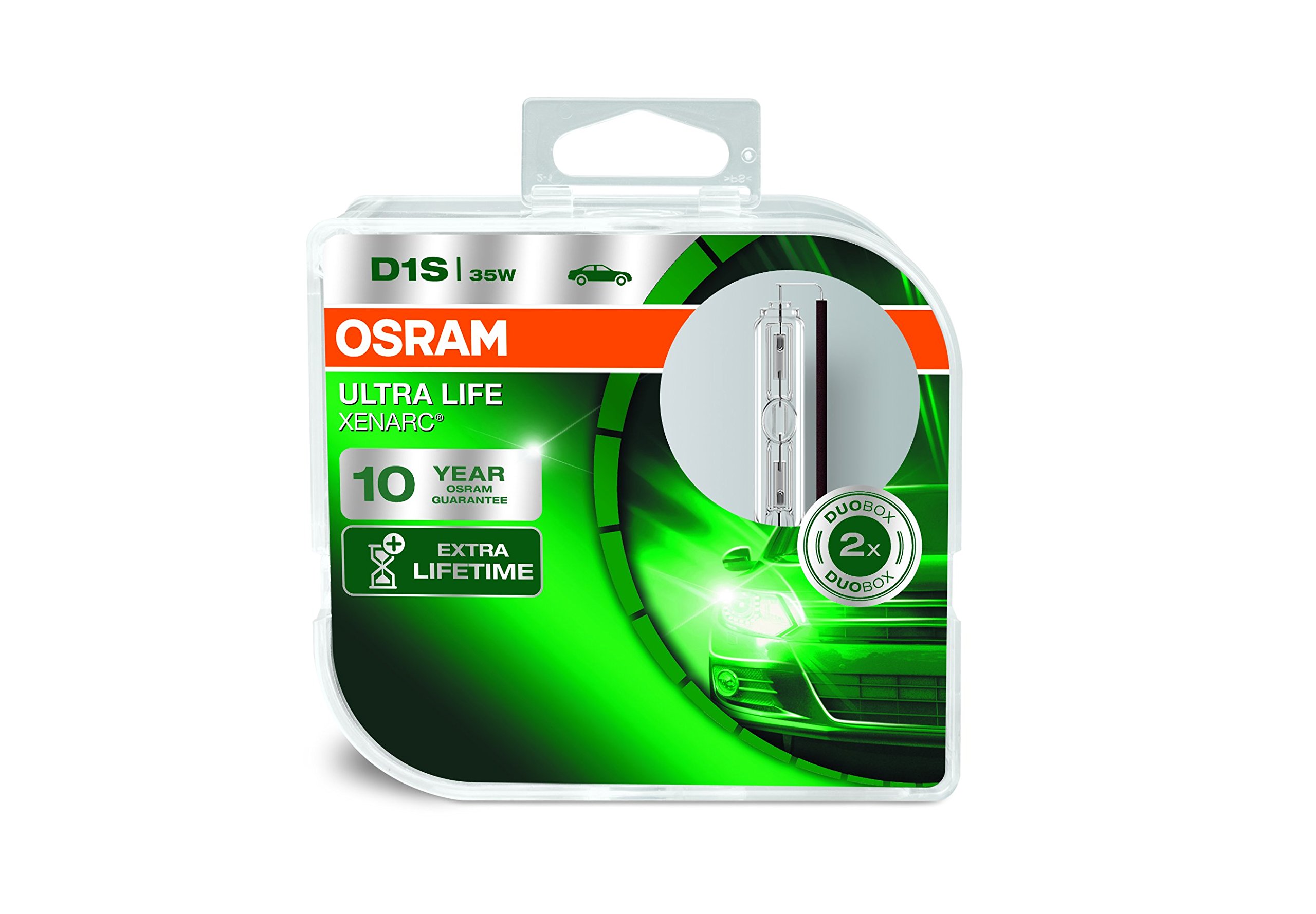 Osram Xenarc ULTRA LIFE D1S HID Xenon-Brenner, Entladungslampe, 66140ULT-HCB, Duobox (2 Stück)