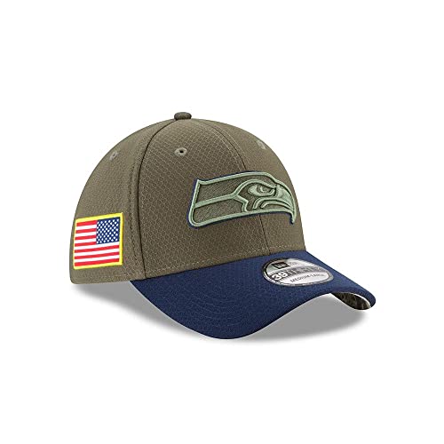 Seattle Seahawks New Era NFL 39THIRTY 2017 Sideline "Salute to Service" Hat Hut