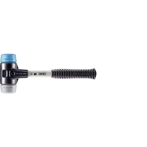 HALDER - SIMPLEX-Schonhammer, TPE-soft / TPE-mid, mit verstärktem Tempergussgehäuse und Fiberglasstiel | D=50 mm | 3713.050