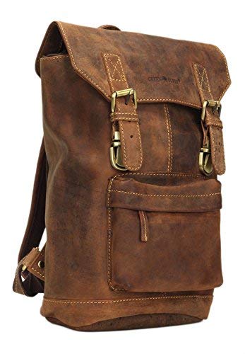 Greenburry Vintage Rucksack klein Leder antikbraun