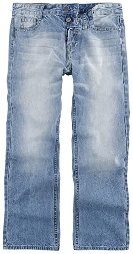 Black Premium by EMP Herren hellblaue Vintage Jeans mit Heller Waschung W32L34