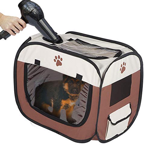 DaMohony Haustier-Haartrockner-Box, für Katzen und Hunde, faltbar, 54 x 33 x 41 cm
