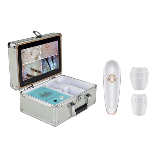 12-Zoll-Kasten-Haut- und Haardetektor, Kopfhautdetektor mit drei Spektren und viergeteiltem Bildschirm, Aufladen/Anschließen optional,Plug-in-model