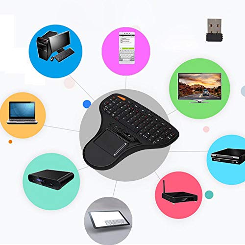 Simlug Tastatur, schwarze Touch-Tastatur, 2,4 G für Desktop-Computer
