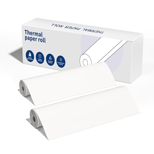 Betife US Letter Thermodrucker-Papier, 21,6 cm, kompatibel mit Phomemo M832, M834, M835, A80, MT810 und anderen tragbaren Thermodruckern, 2 Rollen, 21,6 cm, 21,6 cm