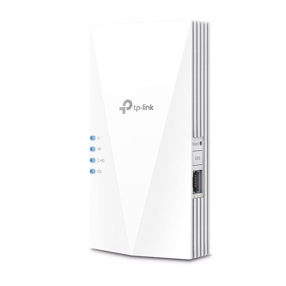 TP-Link RE600X WiFi 6 WLAN Verstärker Repeater AX1800(Dualband 1201MBit/s 5GHz + 574MBit/s 2,4GHz, MU-MIMO, Gigabit Port, maxiamle Abdeckung, kompatibel zu allen WLAN Routern)weiß