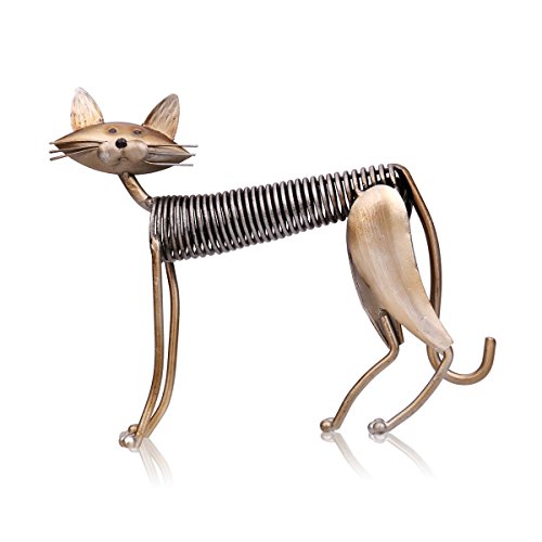 Tooarts Metall Katze Deko Skulptur Dekofigur zum Dekorieren