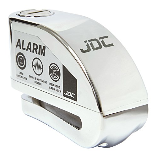 JDC Motorrad Bremsscheibenschloss Alarm - Jaws - Chrome