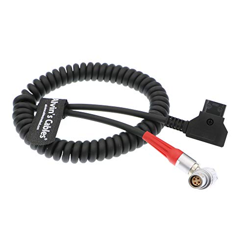 Alvin's Cables Red Scarlet Epic Kamera Twist Stromkabel Spiral Kabel 6 Pin Rechtwinklige Buchse an D-Tap