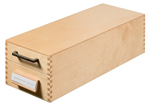 HAN Karteikasten 1007, DIN A7 quer aus Holz / Hochwertige Lernkarteibox aus edlem & robustem Naturholz für 1.500 DIN A7 Karteikarten / Ideal zum Vokabeln lernen & als Lehrmaterial