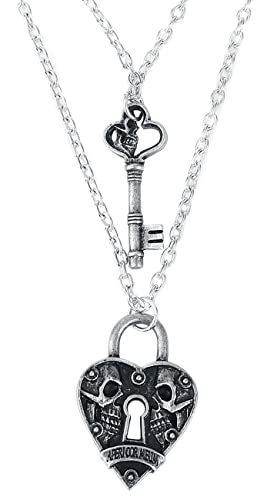 Alchemy Gothic Key to Eternity Frauen Halskette schwarz/silberfarben