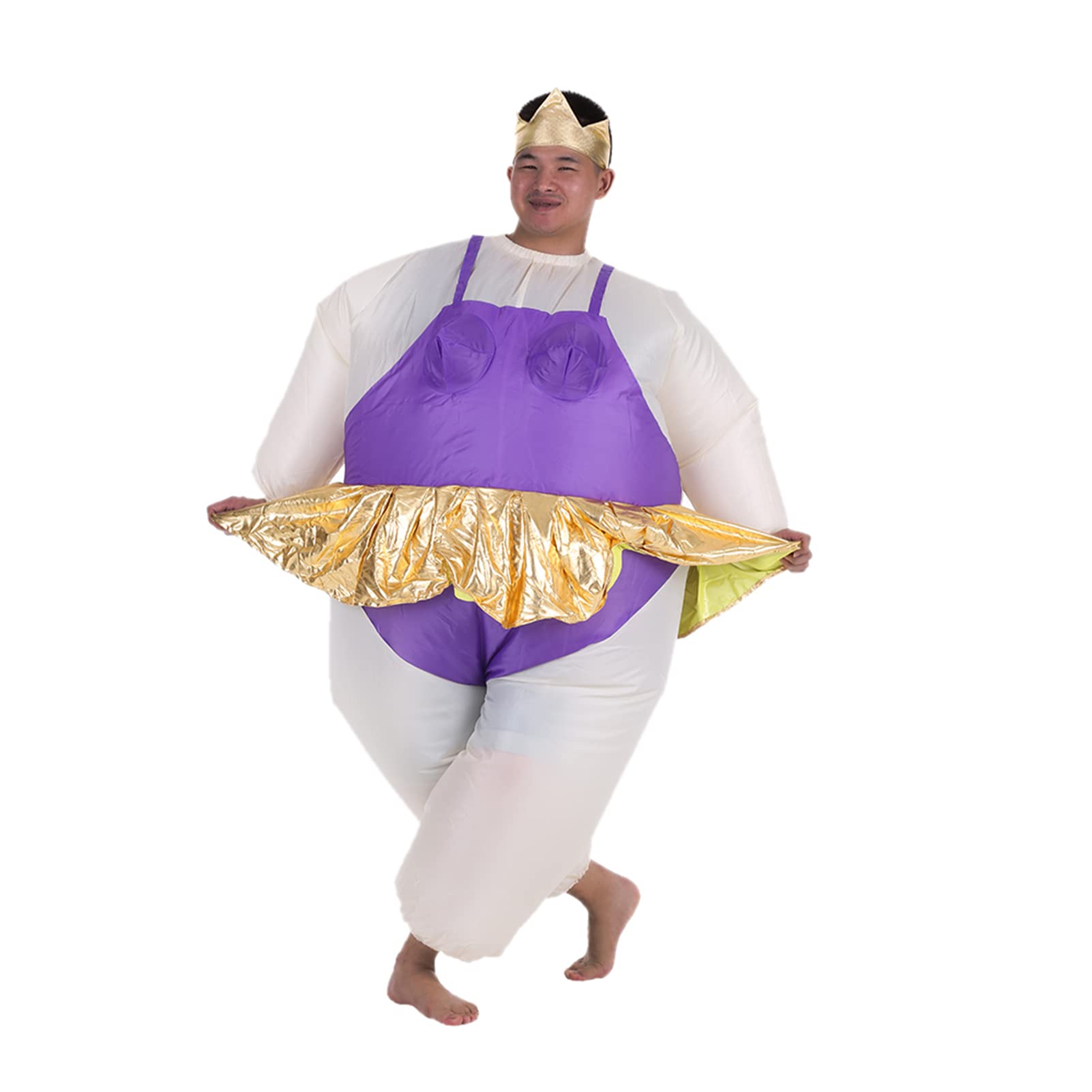 Staright Netter erwachsener aufblasbarer Ballerina-Kostüm-fetter Anzug für Frauen/Männer Lüfter betriebenes Explosions-Halloween-Partei-fantastisches Overall-Outfit