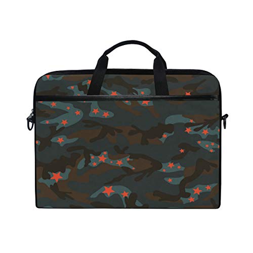 LUNLUMO Laptop- und Tablet-Hülle im Armee-Camouflage-Design, 38,1 cm (15 Zoll), strapazierfähig, für Business/Uni/Damen/Herren
