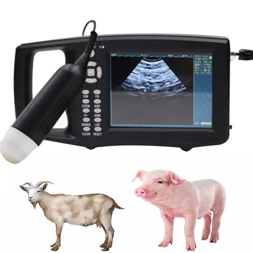 DPQYJPP Ultraschallscanner Veterinär, der Neue tragbare Ultraschall-B-Scanner, tragbares Ultraschallgerät für den Tierarzt mit 3,5-MHz-Sonde für Schweine und Schafe