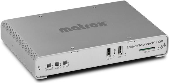 Matrox Monarch HDX – Server Video (1920 x 1080 Pixel, EMI: FCC Class A, CE Mark Class A, ACMA Mark, vcci, Zertifiziert 0 – 40 °C, 216 x 142 x 36 mm)