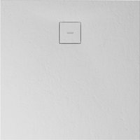 Duschwanne Modern Line Quadrat, 100x100 cm, H:4 cm Steinoptik weiss