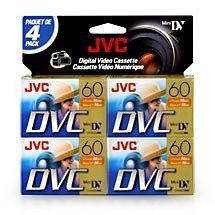 JVC MDV604HT MiniDV Camcorder-Klebeband, 60 Minuten, 4er-Pack