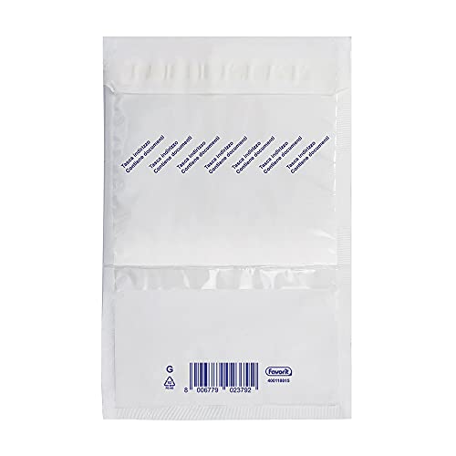 Favorit 50 gepolsterte Versandtaschen aus Polyethylen, Innenformat 24 x 33 cm, Farbe Weiß
