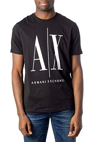 Armani Exchange Herren ICON T T-Shirt, Schwarz (Black 1200), Medium (Herstellergröße:M)