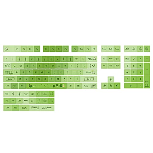 PBT-Tastenkappen mit 127 Tasten für 61/68/84/87/96/108/980 mechanische Tastaturen, XDA-Profil-Tastenkappen, Komfort und Tastenkappen, 127 Tastenkappen