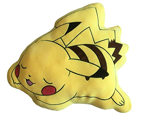 Lyo Pokemon Pikatchu Schlafendes Kissen – hochwertiges Plüsch, sehr weich und angenehm zu eng – für Fans und Enthusiasten – Offizielles Pokémon-Lizenzprodukt