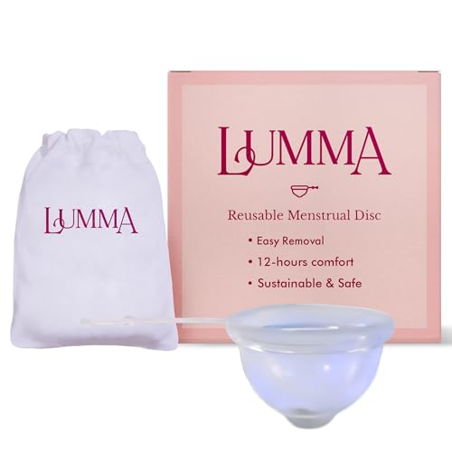 Lumma Unique - Flexible Menstruationstasse mit medizinischem Silikonfaden - Wiederverwendbare Tasse - Dicht - Sehr weich und komfortabel (S, Clear)