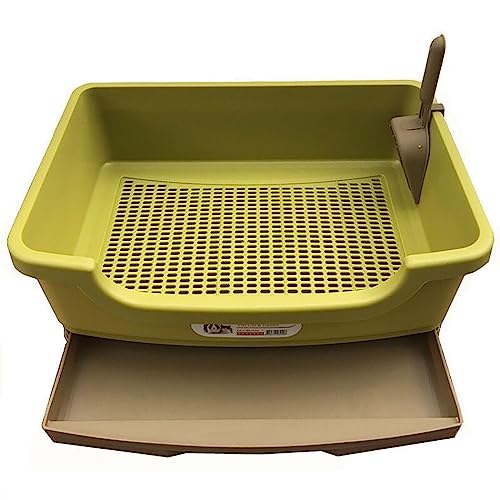 Katzentoilette, mit Haube und Aktivkohlefilter abgedeckt - Einfach zu reinigende Toilette für Ihre Katzentoilette mit Schublade Hundetraining,Green