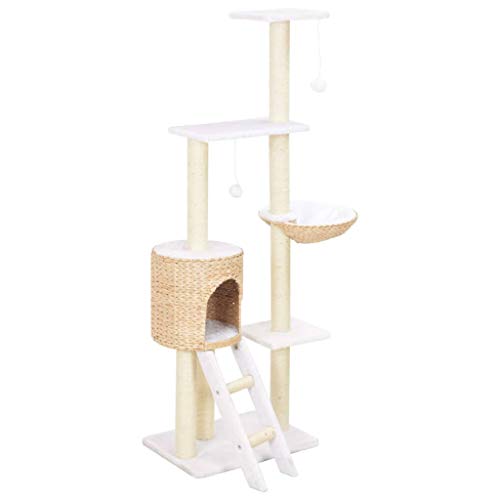 Katzenbaum für Grosse Katzen stabil groß Sisal-Kratzstangen, Katzen-Kratzbaum Sisal Seegras Katzenbaum Katzenmöbel Spielbaum für kleine Katzen