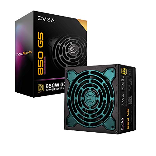 EVGA SuperNOVA 850 G5, 80 Plus Gold 850W, Fully Modular, Eco Mode with FDB Fan, 10 Year Warranty, Includes Power ON Self Tester, Compact 150mm Size, Power Supply 220-G5-0850-X2 (EU)