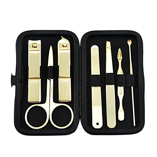 Maniküre-Werkzeug-Set Vergoldete 7-teilige Nagelknipser Nagelknipser-Set Beauty-Nagelwerkzeug-Set aus Edelstahl
