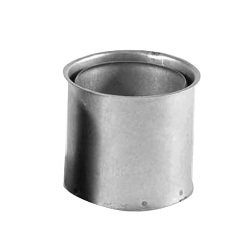 Kamino Flam Wandfutter doppelt in Silber, für Ofenrohre mit der Stärke 0,6 mm, Doppelwandfutter aus feueraluminiertem Stahl, geprüft nach Norm EN 1856-2, Durchmesser: ca. 150 mm