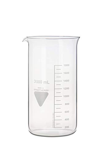 RASOTHERM Becherglas hohe Form mit Ausguss, (Boro 3.3), 3000 ml