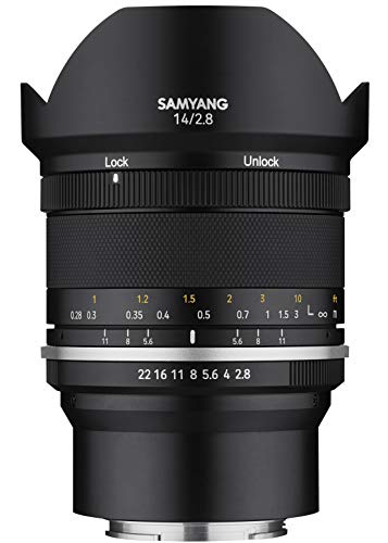 SAMYANGMF 14mm F2,8 MK2 Fuji X – Weitwinkel Objektiv manueller Fokus Festbrennweite für APS-C Kameras mit Fuji X Mount, 2. Generation Fujifilm X-T1, X-Pro2, X-T3, X-H1, X-T30, X-Pro3, X-T200, X-T4