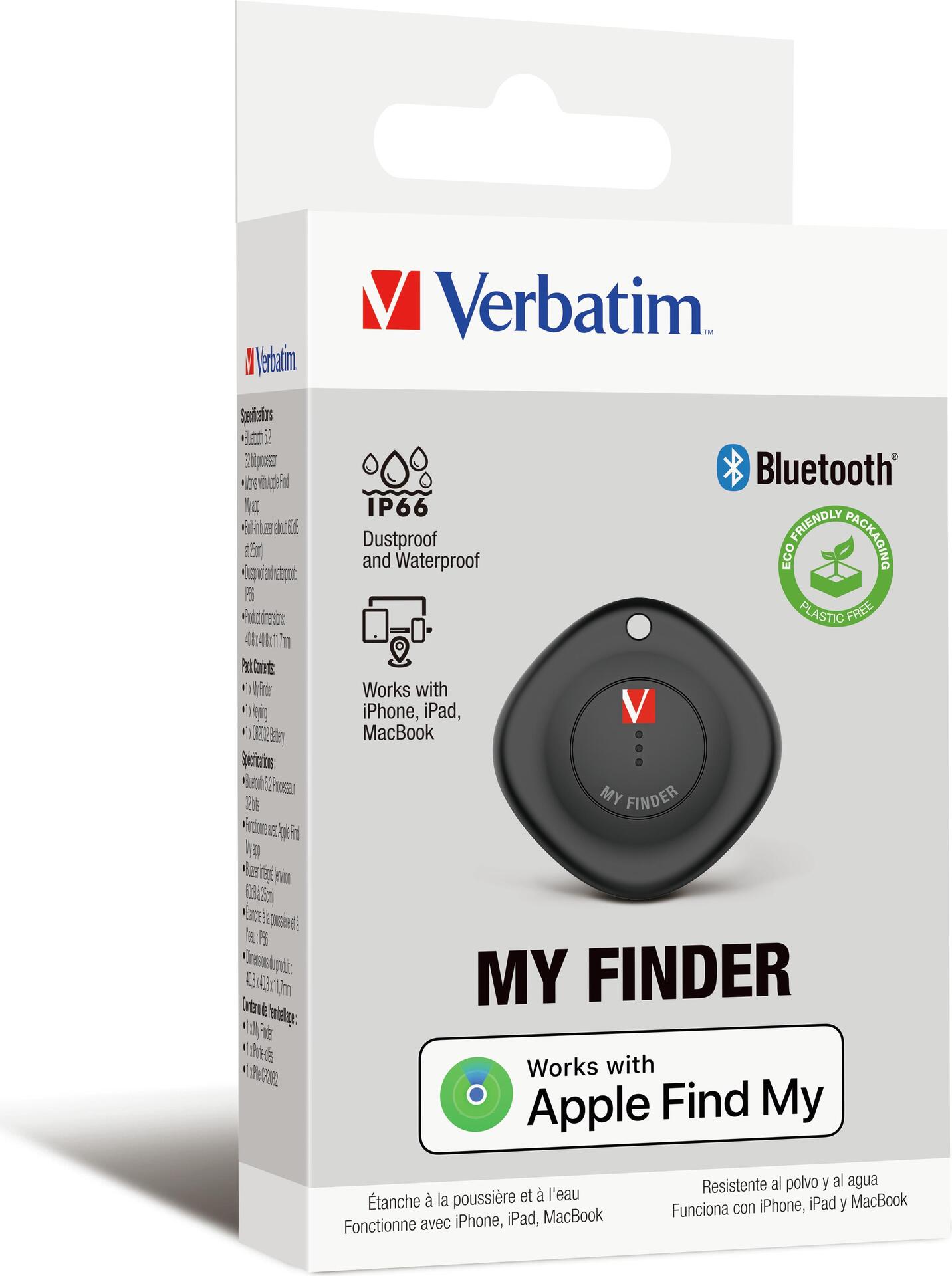 Verbatim MYF-01 My Finder Bluetooth Item Finder 1 Pack Black
