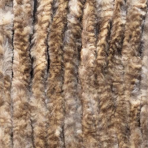 Moritz Chenille Flauschvorhang Fliegenschutz 90 x 200 cm NEU 21 Stränge braun/beige