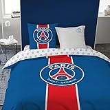 CTI Bettbezug + Kissenbezug, 100 % Baumwolle – Trikot Paris Saint Germain, blau, 240 x 220 cm
